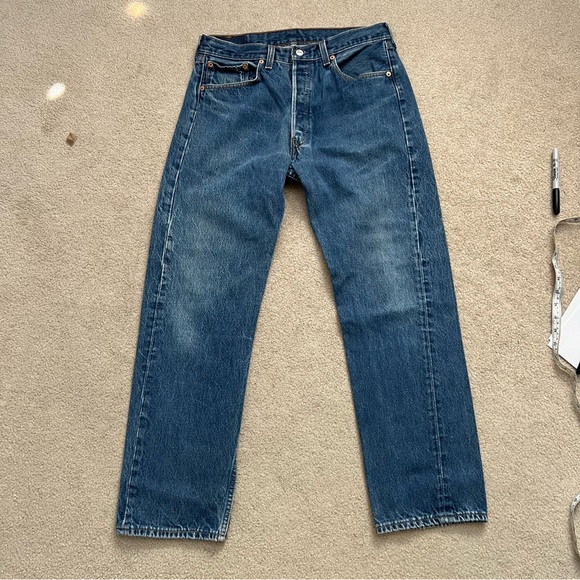 Vintage 1996 Levi’s 501xx Original Fit Jeans Wallet Marking USA / Size 34 - Picture 4 of 10